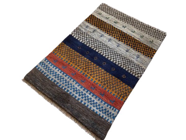 Perser Gabbeh Teppich 127x84 Unikat – Bild 3