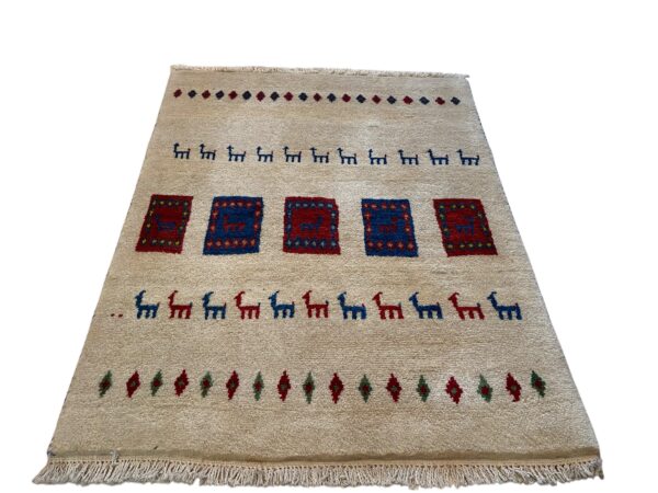 Perser Gabbeh Teppich Rahel 95x75 Unikat – Bild 3