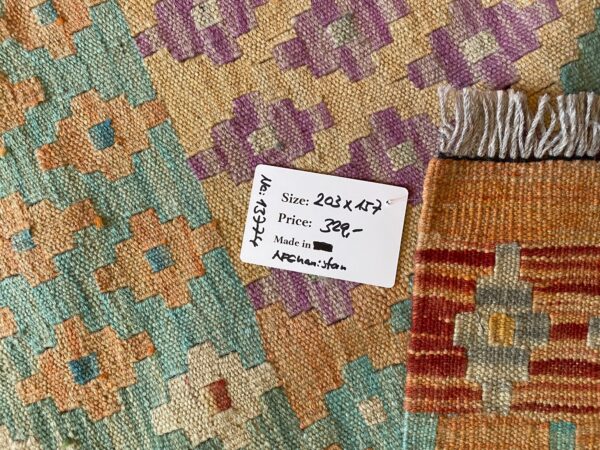 Kelim Teppich Lora 203x157 Unikat – Bild 7