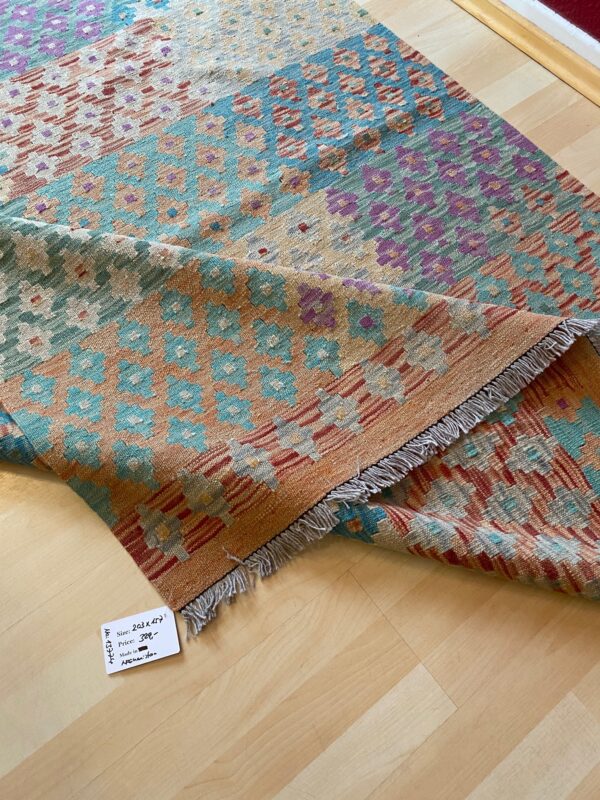 Kelim Teppich Lora 203x157 Unikat – Bild 8