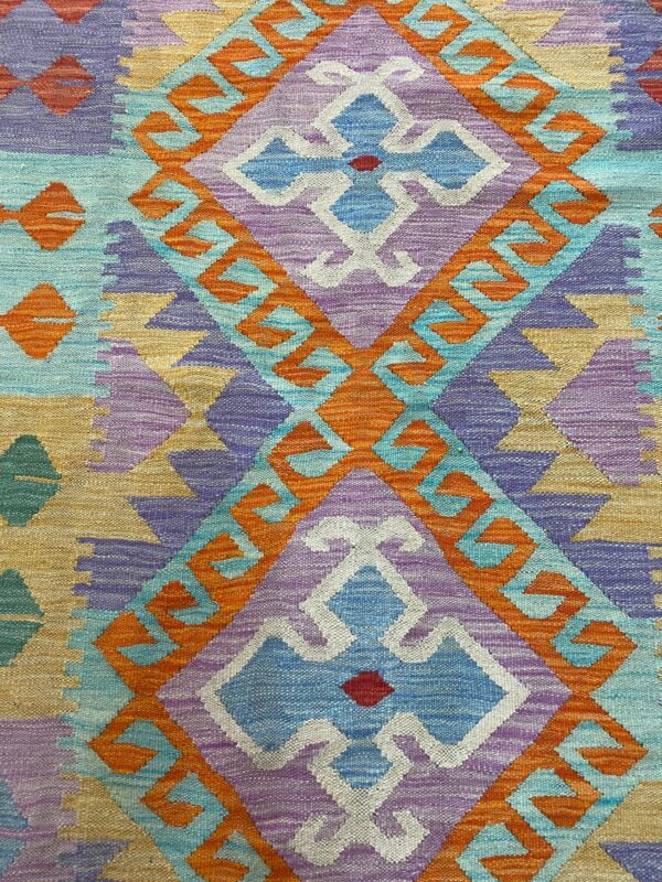 Morgenland Bazar Kelim Teppich Boho 201x146 – Bild 6
