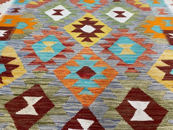 Morgenland Bazar Kelim Teppich 200x156 Unikat – Bild 5