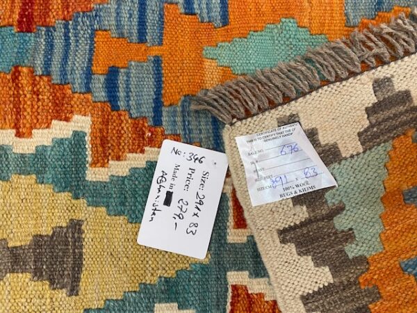 Kelim Läufer Teppich 291x83 Handgewebt Morgenland Bazar – Bild 6