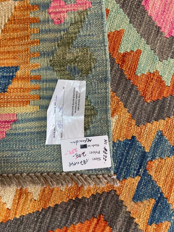 Kelim Teppich Boho 187x148 Handgewebt Morgenland Bazar – Bild 7