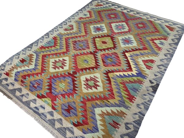 Boho Kelim Teppich Morgenland Bazar 209x148 – Bild 4