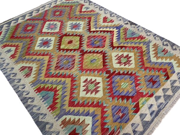 Boho Kelim Teppich Morgenland Bazar 209x148 – Bild 5
