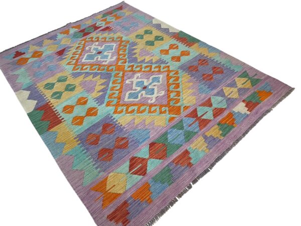 Morgenland Bazar Kelim Teppich Boho 201x146 – Bild 3