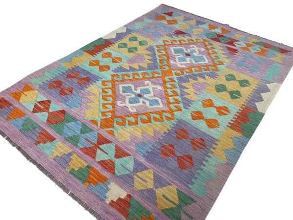 Morgenland Bazar Kelim Teppich Boho 201x146 – Bild 4