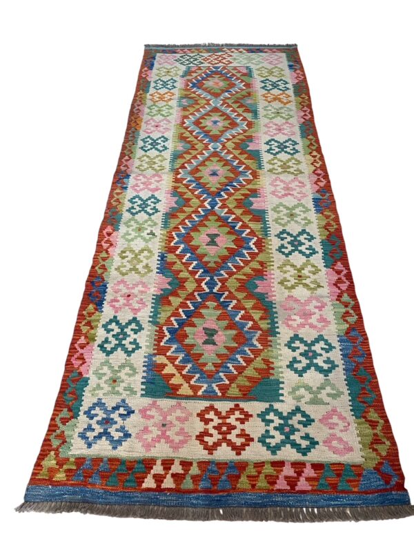 Morgenland Bazar Kelim Teppich Läufer 254x91 Unikat