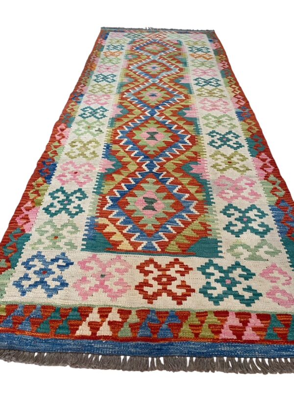 Morgenland Bazar Kelim Teppich Läufer 254x91 Unikat – Bild 2