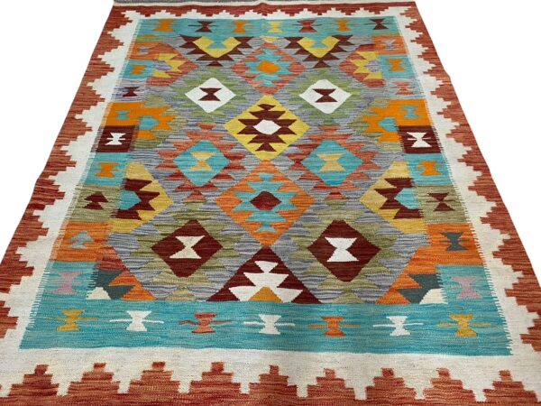 Morgenland Bazar Kelim Teppich 200x156 Unikat – Bild 2