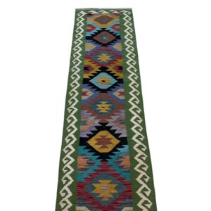 Morgenland Bazar Kelim Teppich Läufer 210x62 Unikat