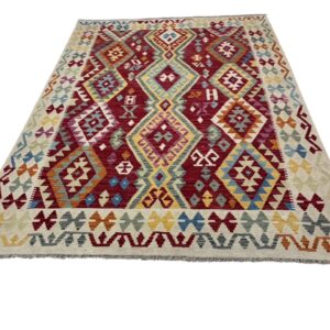 Orientteppich Kelim Teppich 243x174 Unikat Handgewebt