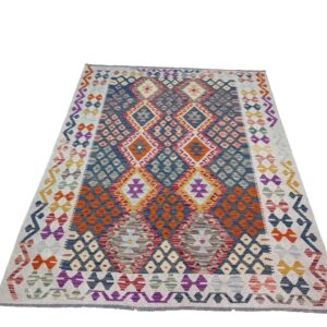 Akhtar Kelim Teppich 199x154 Unikat Handgewebt
