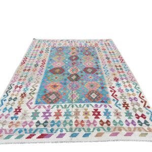 Kelim Teppich Handgewebt 288x197 Schurwolle