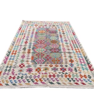 Kelim Teppich Handgewebt Qajari 286x191 Unikat